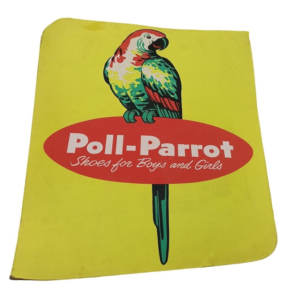 Poll Parrot Shoes for Boys and Girls Vintage Advertising Display Sign